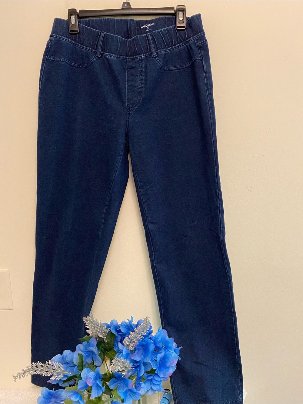 Lands' End Dark Blue Pull-On  Pants - Picture 2 of 8